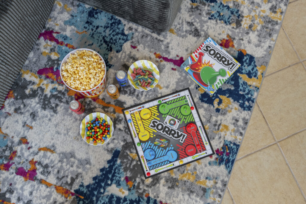 Board games in the pool house